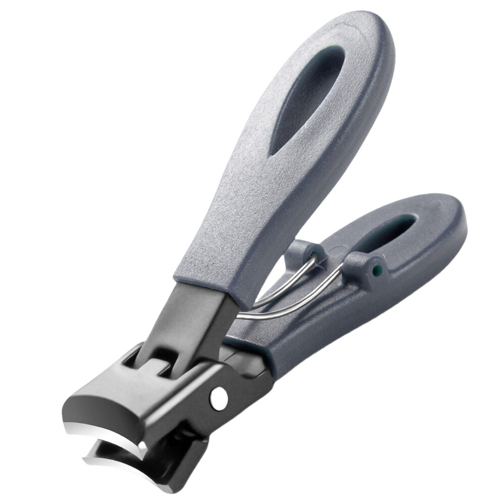 Gray Toenail Cutter Stainless Steel Wide Jaw Opening Large Opening Fingernail Trimmer