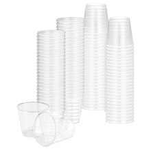 100Pcs Multi-Use White Plastic Beverage Cups for Parties