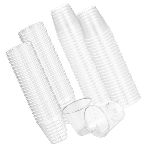 100Pcs Multi-Use White Plastic Beverage Cups for Parties 2