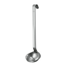 Mestolo per salsa in acciaio inox Rsle, manico ad uncino, 2 once