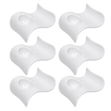 6 stuks creatieve keramische eierkopjes, , wit