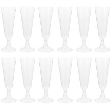 12 stuks wegwerp glazen transparant