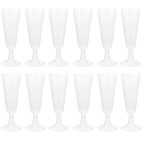 12 stuks wegwerp glazen transparant