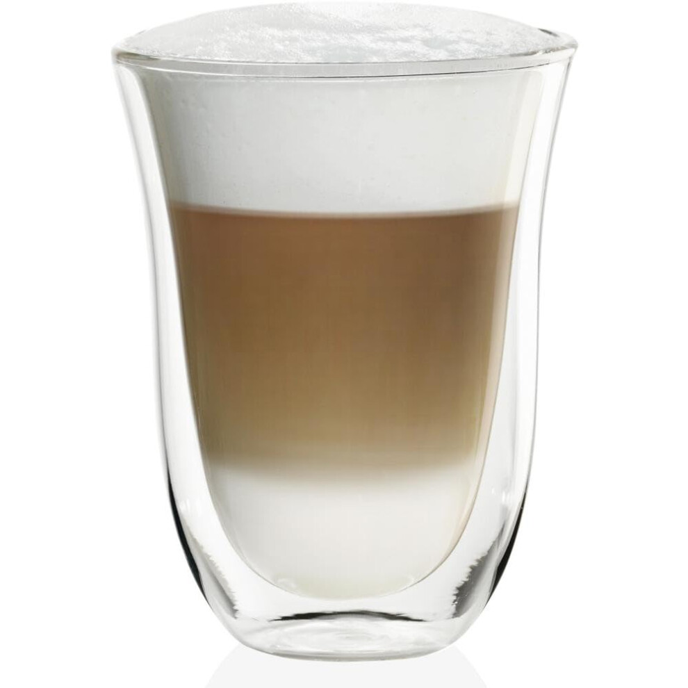 New De'longhi Delonghi Double Walled Thermo Latte Glasses, Set Of, 2 Count (Pack Of 1), Clear, 330 Milliliters 5513284171 Size 2