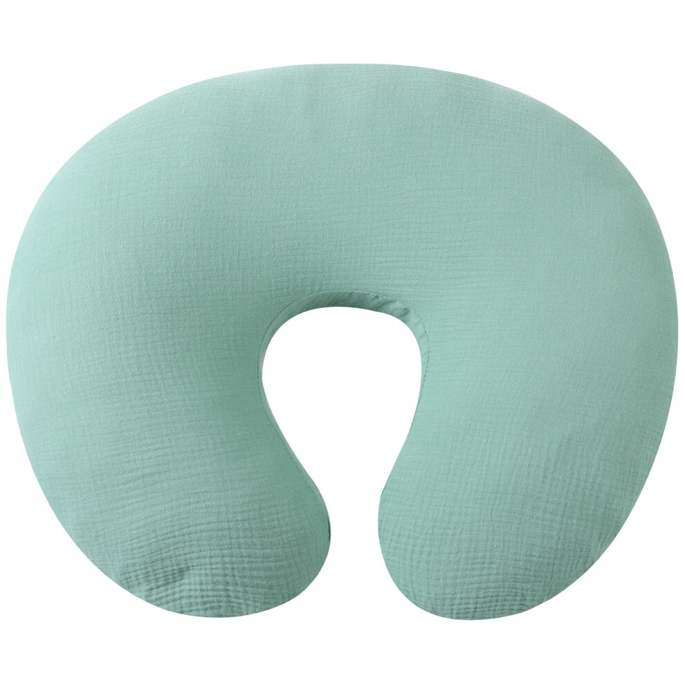 Muslin Nursing Pillow Cover 100% Cotton Soft Slipcover Fits Standard Infant Nursing Pillow Or Positioner Green