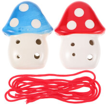 2-teilige 6-Loch Ocarina aus Pilzform für Kinder und Anfänger