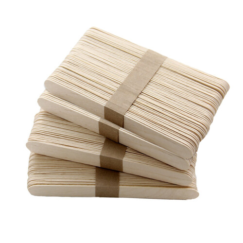 4 beutel glatte Holz-Eisstäbchen 15x18x2 mm, 50