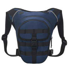 Leg Bag For Motorcycle, Dark Blue, Large Capacity, Thigh And Waist Bag, For Cycling
