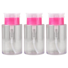 3pcs empty pump bottles for liquid makeup remover