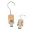2Pcs Creative Clothes Clamp Hooks Wood Iron Multi-Use Hangers 8