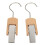 2Pcs Creative Clothes Clamp Hooks Wood Iron Multi-Use Hangers 6