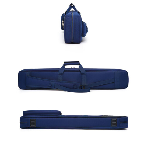 (blue) Pool Cue Case Rugged Oxford Cloth For Ample Storage And Rugged 2