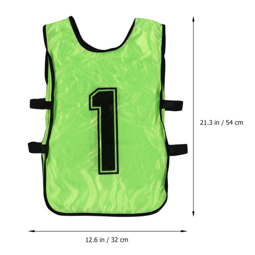 6 polyester vesten voor teamtraining, openzijdig 1