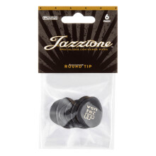 JIM DUNLOP 477P204 JD Jazztones? Punta redonda negra, paquete de 6 para jugadores