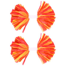 1 paar cheerleader-pompons rot-gelb für wettkämpfe