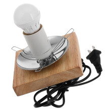 holz tischlampenfuß mit e27 fassung für diy schreibtischlampe