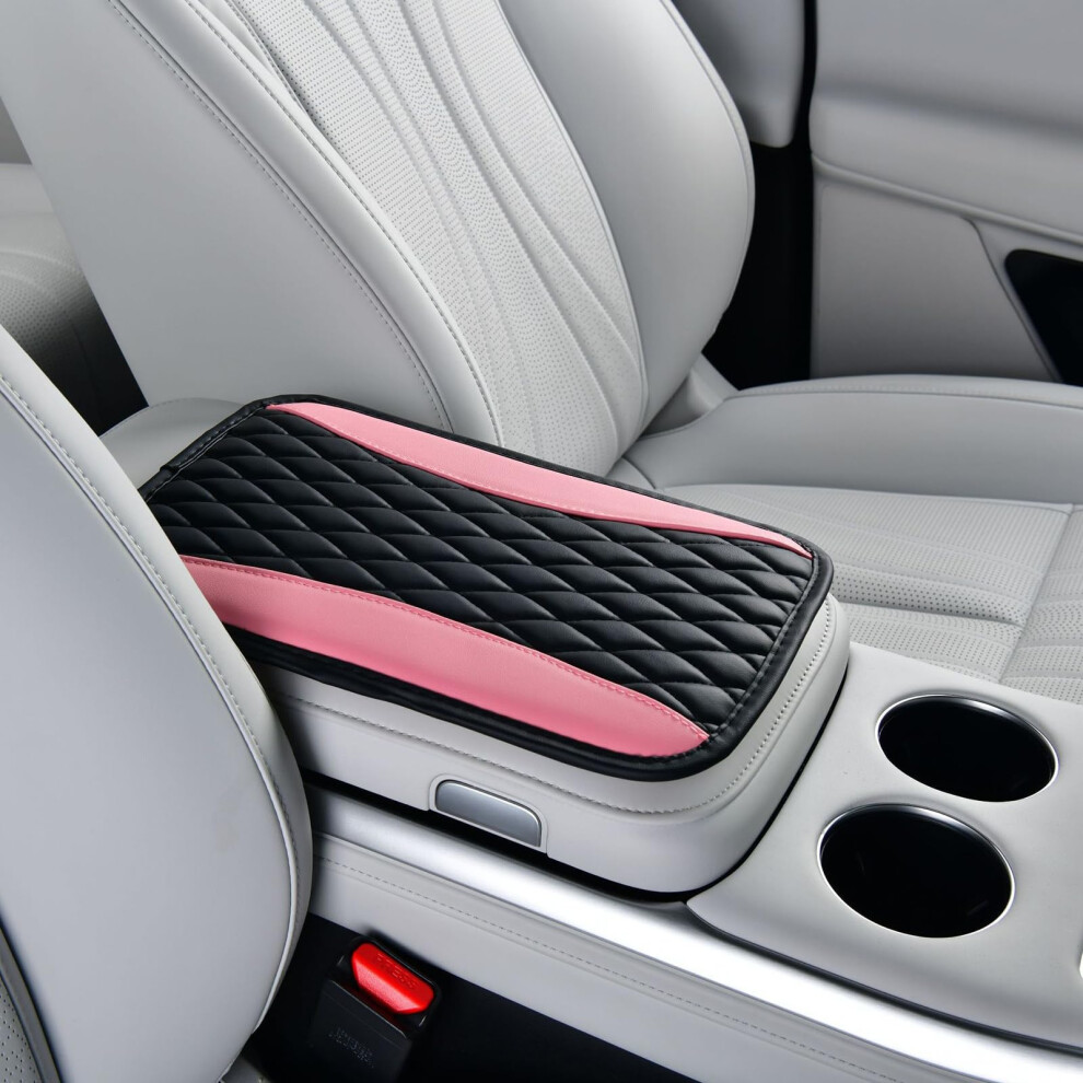 Car Armrest Pad For Ford Ranger Wildtrak 2016-2023 Waterproof Leather Center Console Cushion Pad With Pockets 9016109128959