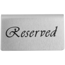 tischaufsteller „reserved“ aus für tischreservierung