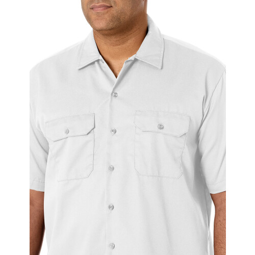 Dickies Dickies Ανδρικό Πουκάμισο Εργασίας Μικρά Μανίκια, Λευκό, 4X-Large Big ΗΠΑ 2