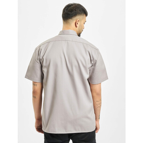 Dickies Dickies Herren Big-Tall Kurzarm-Arbeitshemd Silbergrau 4X 1