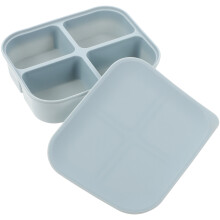 silicone food container with multi-grid for toddler snacks and fruits