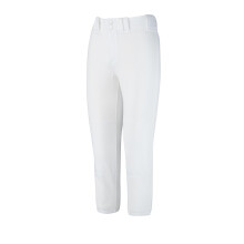 Mizuno Calças Femininas de Softbol Baixa Cintura com Cinto M Branco, Branco, Médio EUA