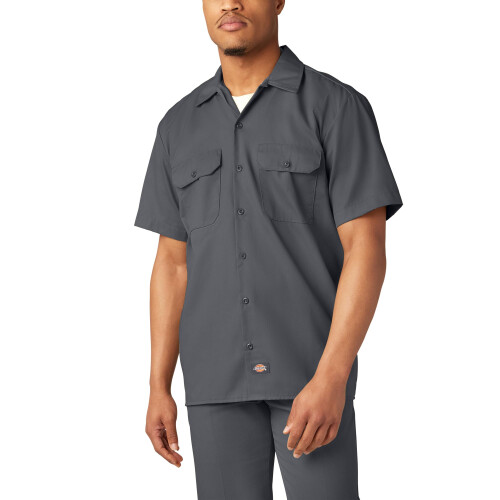 Dickies Unisex Kurzarm-Arbeitshemd - SCHWARZ - S (D0102H7MF2X)
