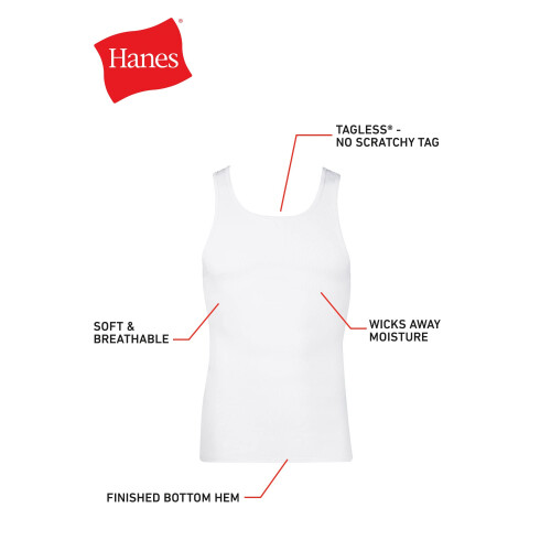 Pnsk triko Hanes A-Pack White Small 1