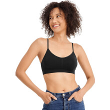 Jockey Women's Bra Seamfree Modern Micro Stretch Cami Strap Bralette, Black, S