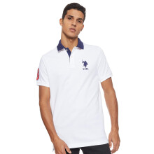 U.S. Polo Assn. Frfi Slim Fit Pique Polo fehr/Dodger kk kzepes