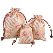 3St Gouden Kleine Cadeautasjes Met Trekkoord Voor Juwelen En Snoep