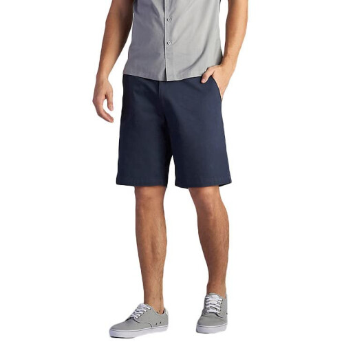 Lee Mes Extreme Motion Flat Front Short Navy 40