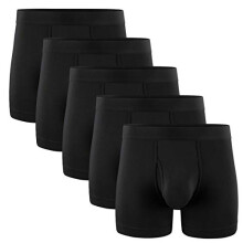 5Mayi Ανδρικά Σλιπ Boxer Briefs 100% Βαμβάκι Μαύρο Πακέτο 5 XL