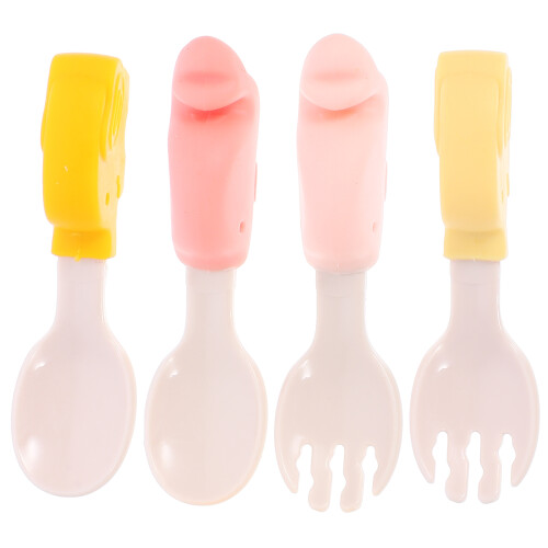 2 sets babylepel en - met doosjes – babybestek training 1