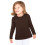 Lilax M?dchen T-Shirt Basic Langarm Rundhals Baumwolle 12 Braun 2