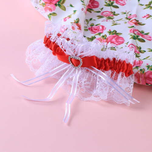 kant bruiloftsgarters met vrouw (rood) 1