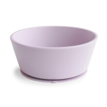 mushie Ciotola con ventosa in silicone senza BPA Design antiscivolo (lilla morbido)