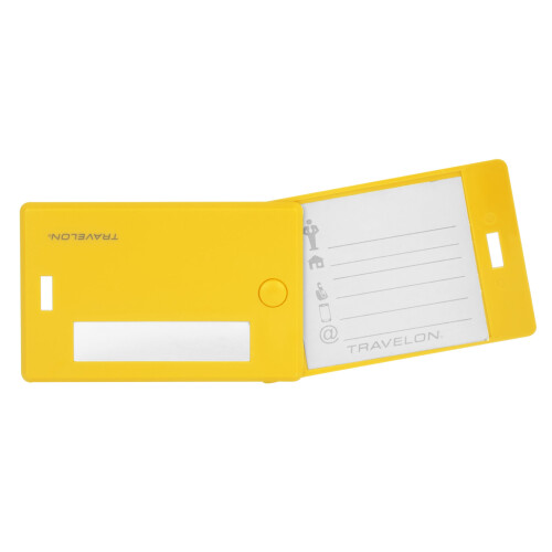 Travelon Conjunto de viagens de 2 tags de bagagem neon amarelo 663 x 35 x 013 polegadas 2