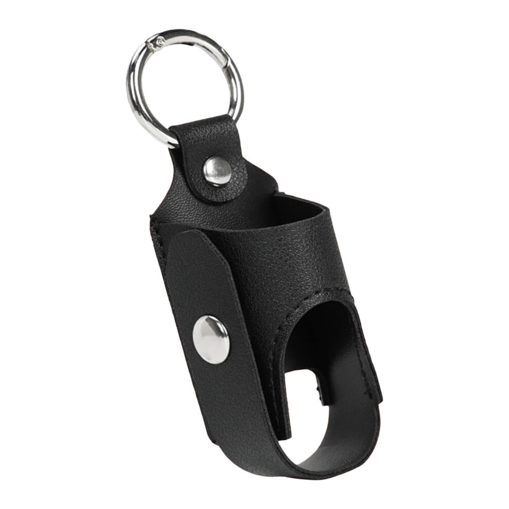 Black Inhaler Holder For Kids With Metal Buckle Pu Leather Case Inhaler Pouch Hiking Travel