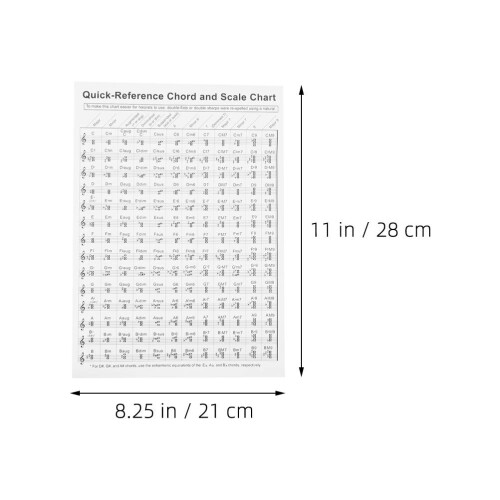 Paper Harp Chord Chart Fingering Guide For Beginners 1
