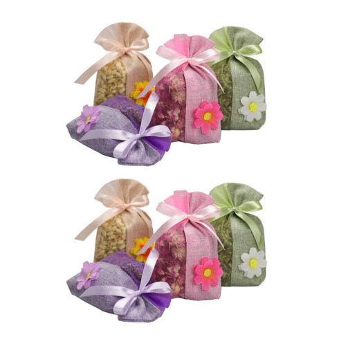8 kleine zugbandbeutel für lavendel, gewürze,