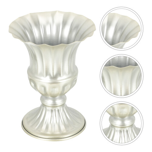 2 grabvasen metall, blumenvase für friedhof, gartendeko 2