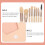 Cosmetics Brushes Daily Use 1 Set 3.5x1.2x0.6in 9