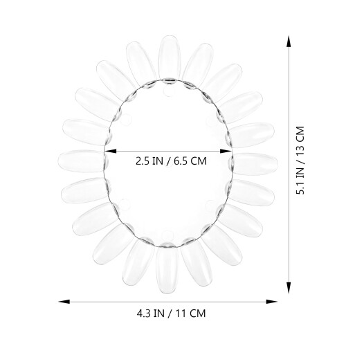 clear nail tips acrylic art display practice wheel tool for diy salon 1