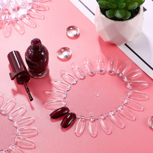 clear nail tips acrylic art display practice wheel tool for diy salon 2