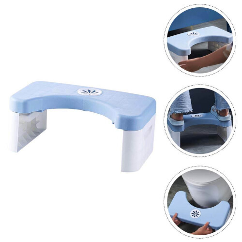 foldable footstool for bathroom toilet step stool sky-blue 2