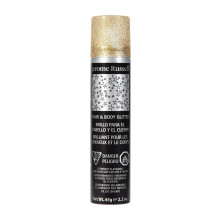Spray de color temporal con brillo para cabello y cuerpo de Jerome Russell. Spray de viaje ligero que a   ade un brillo reluciente. Perfecto para u