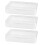 3Pcs Durable White Plastic Dustproof Mask Storage Box for Home Use 1
