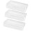 3Pcs Durable White Plastic Dustproof Mask Storage Box for Home Use 3