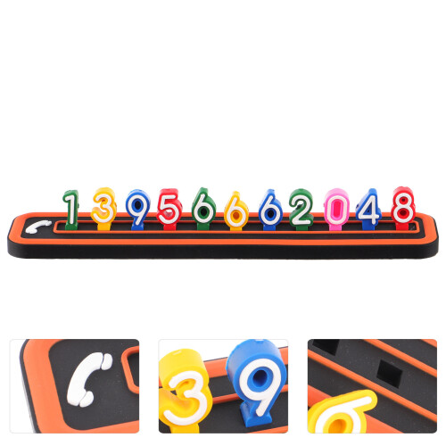 temporary parking plate set with phone number sign 1